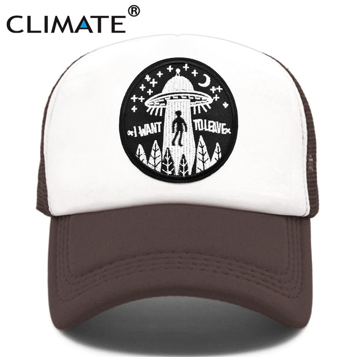 I Want To Leave UFO Alien Cap