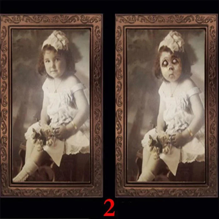 3D Changing Face Ghost Picture Frame Halloween Decoration Horror Craft Supplies Haunted House Party Decor Halloween Props