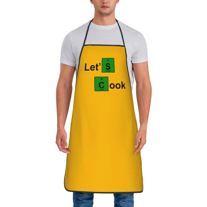 Funny Walter White Let S Cook Breaking Bad Bib Aprons Men Women Unisex Kitchen Chef Tablier Cuisine for Cooking Baking Gardening