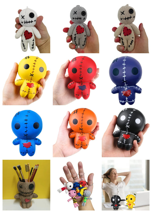 Voodoo Dolls Squishy Ghost Dolls Creepy Soft Slow Rising Horror Dolls Str Ghost String Plush Pin Needle Holder Horror Christmas