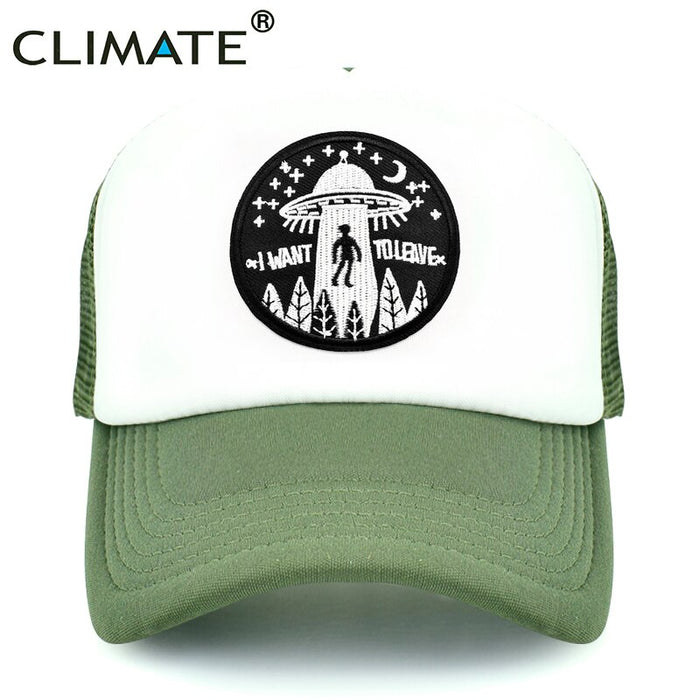 I Want To Leave UFO Alien Cap