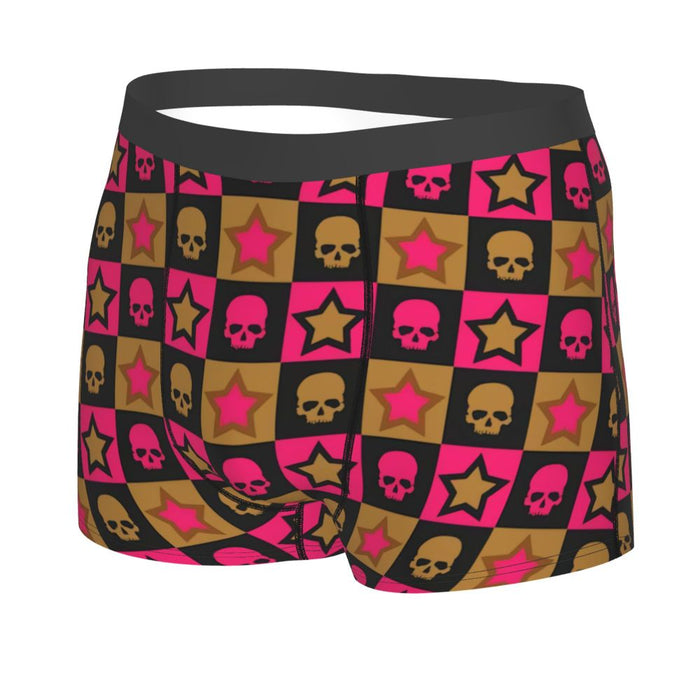 Custom Sexy Gothic Skeleton Death Skull Boxers Shorts Panties Men's Underpants Breathbale Briefs Underwear