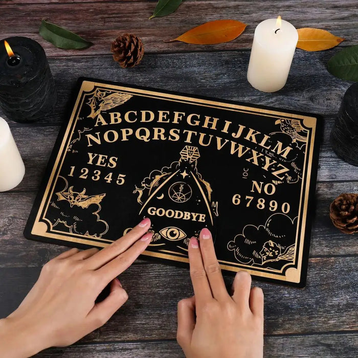 12 Inch Ouija Board Wooden Divination Pendulum Board Engraved Magic Board Witch Sun Pendulum Board Kit Wiccan Altar Supplies