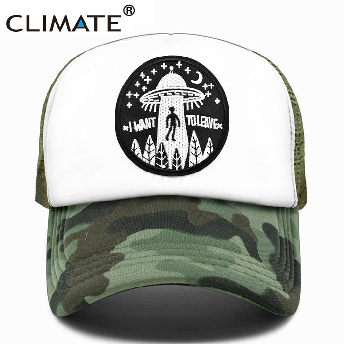 I Want To Leave UFO Alien Cap