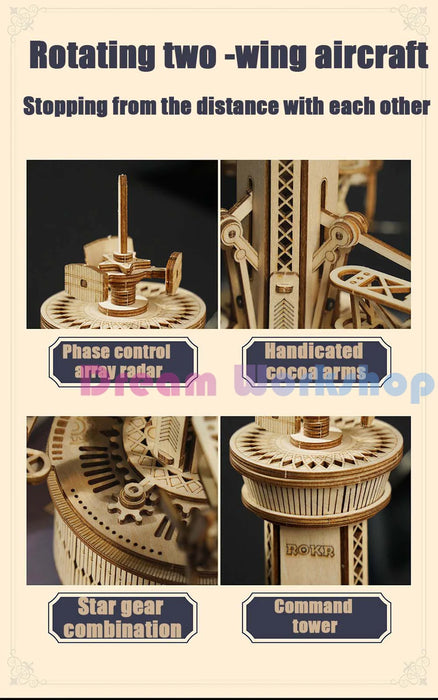 DIY Assemble Music Box 3D Wood Puzzle Assemble Model Construction Kit for Kids Birthday Gift Music Box Handmade Puzzle