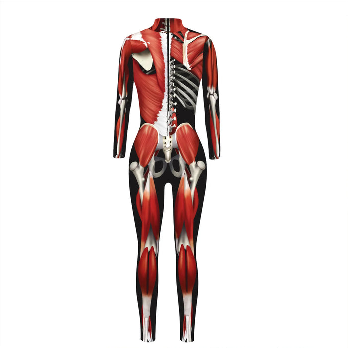 Robot Punk Jumpsuit Catsuit Sexy Women Cosplay Costumes Steampunk Zentai Halloween Bodysuit Party Suit