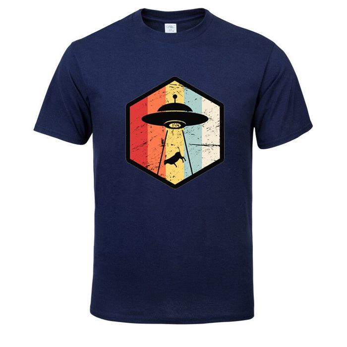 UFO Alien Abduction cow T-shirt