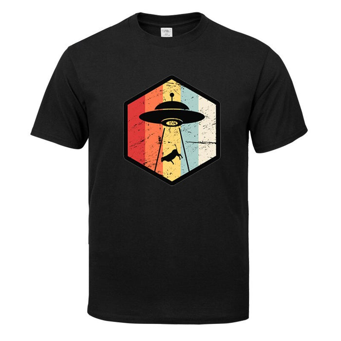 UFO Alien Abduction cow T-shirt