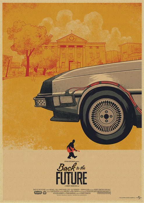 Back to The Future Retro Wall Canvas Sticker