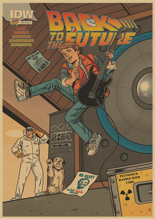 Back to The Future Retro Wall Canvas Sticker