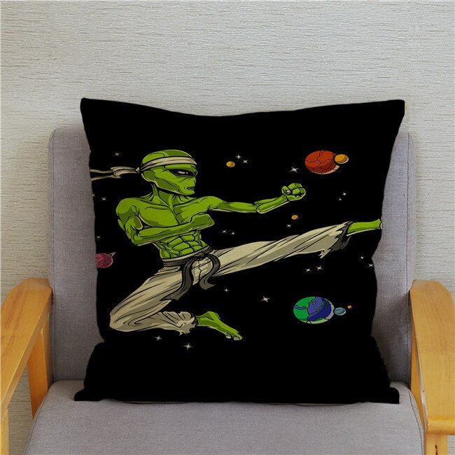 Retro Psychedelic Alien Cushion Covers