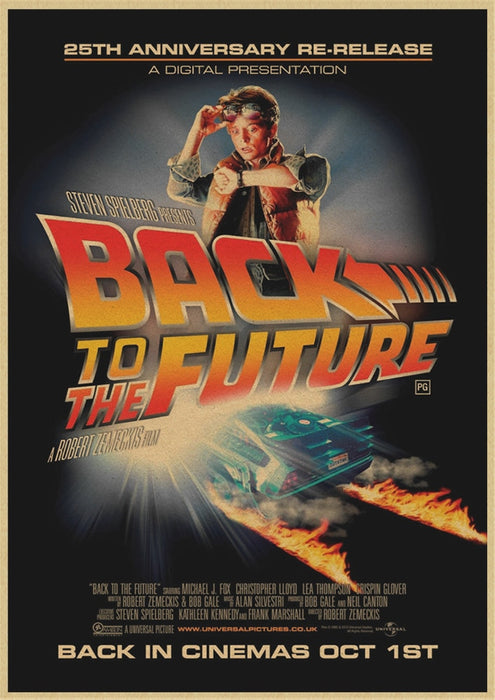 Back to The Future Retro Wall Canvas Sticker