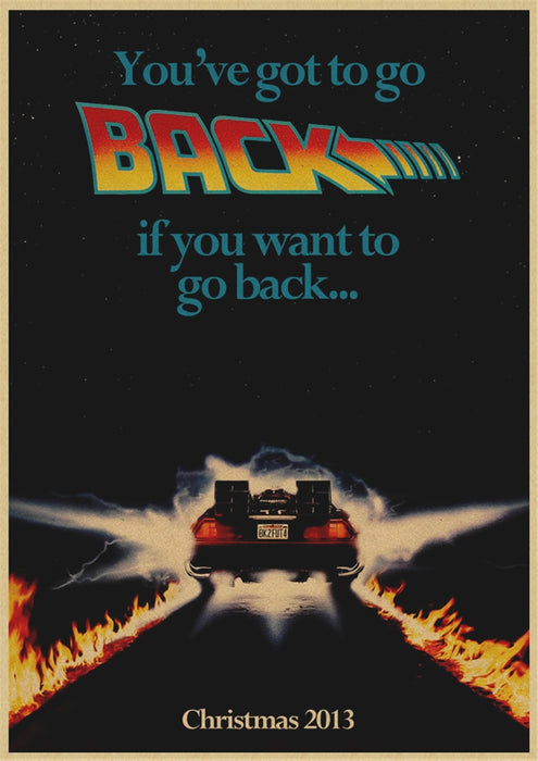 Back to The Future Retro Wall Canvas Sticker