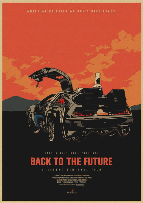 Back to The Future Retro Wall Canvas Sticker