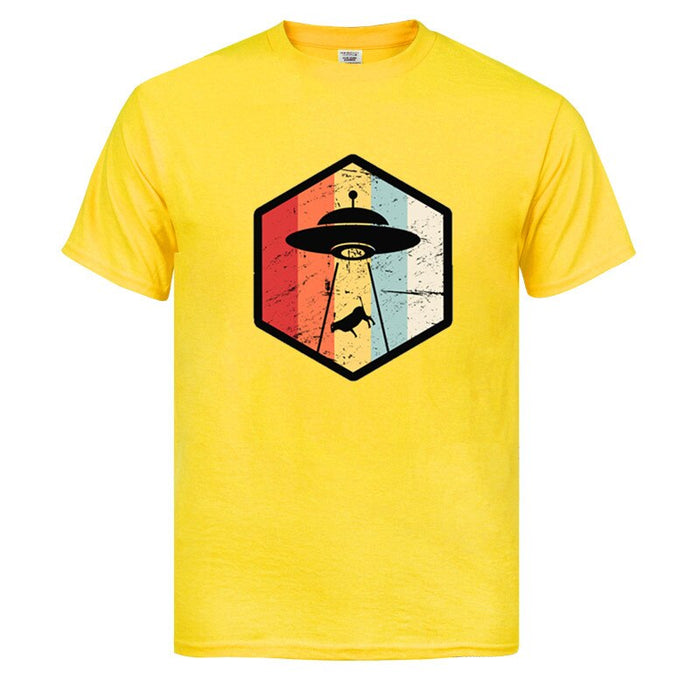 UFO Alien Abduction cow T-shirt