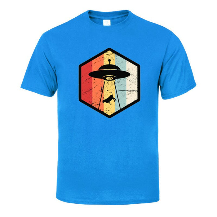 UFO Alien Abduction cow T-shirt