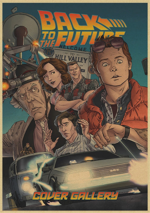 Back to The Future Retro Wall Canvas Sticker