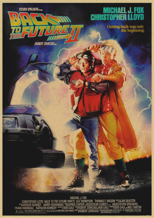 Back to The Future Retro Wall Canvas Sticker