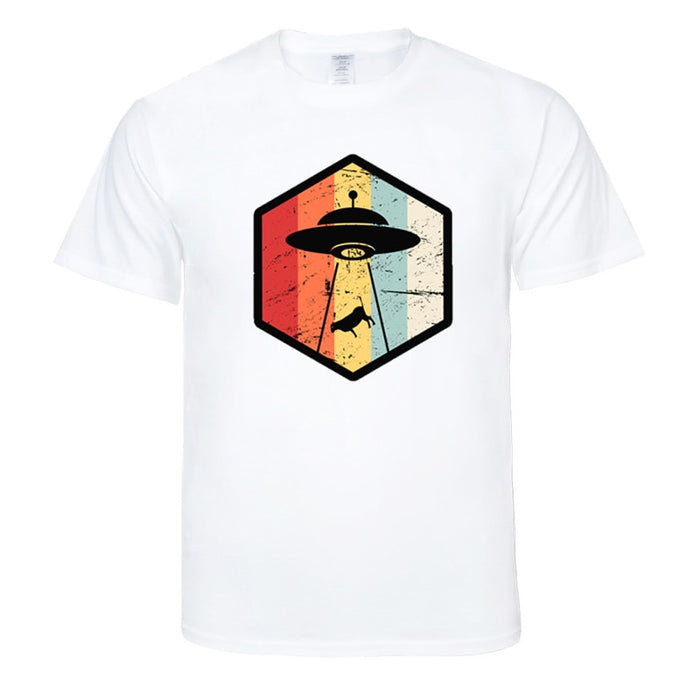 UFO Alien Abduction cow T-shirt