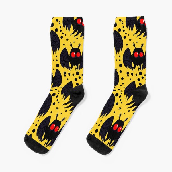 Mothman Yellow Night  Socks