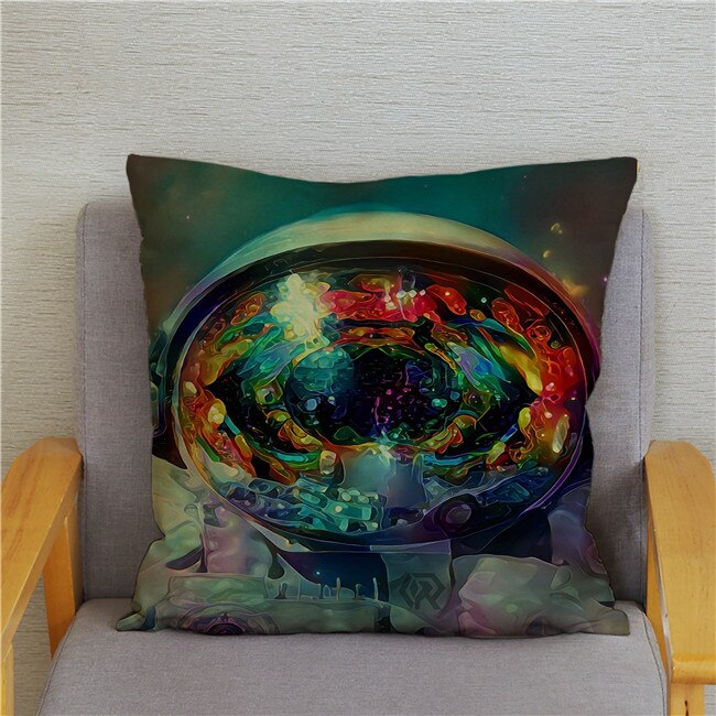 Retro Psychedelic Alien Cushion Covers