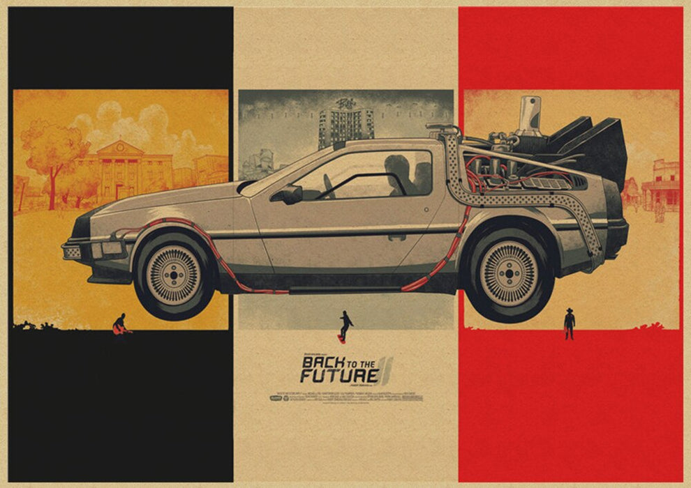 Back to The Future Retro Wall Canvas Sticker