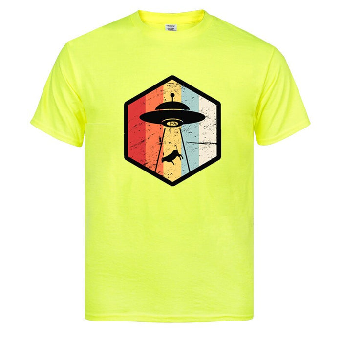 UFO Alien Abduction cow T-shirt