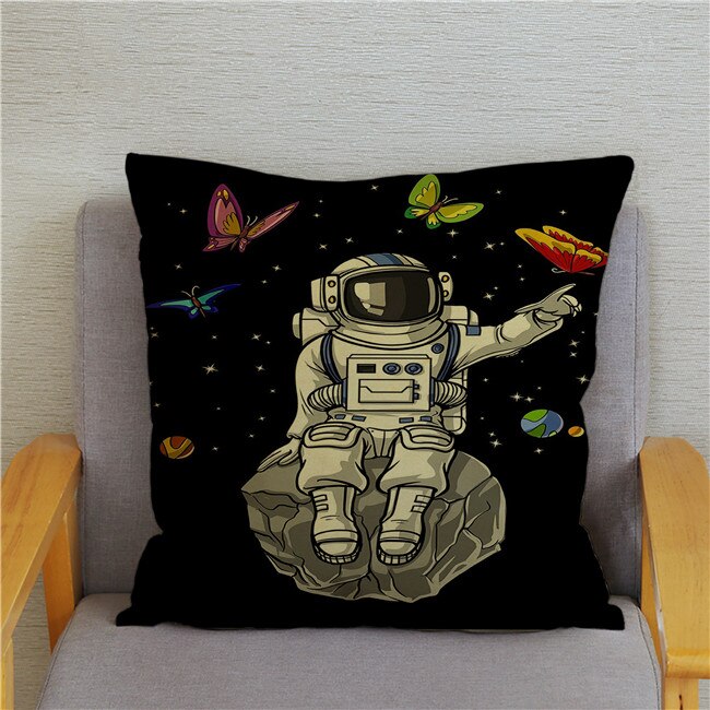 Retro Psychedelic Alien Cushion Covers