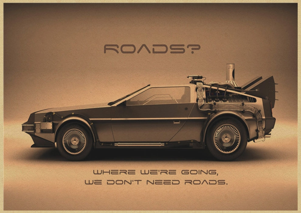 Back to The Future Retro Wall Canvas Sticker