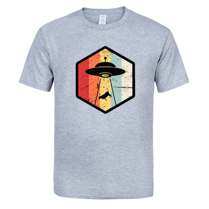 UFO Alien Abduction cow T-shirt