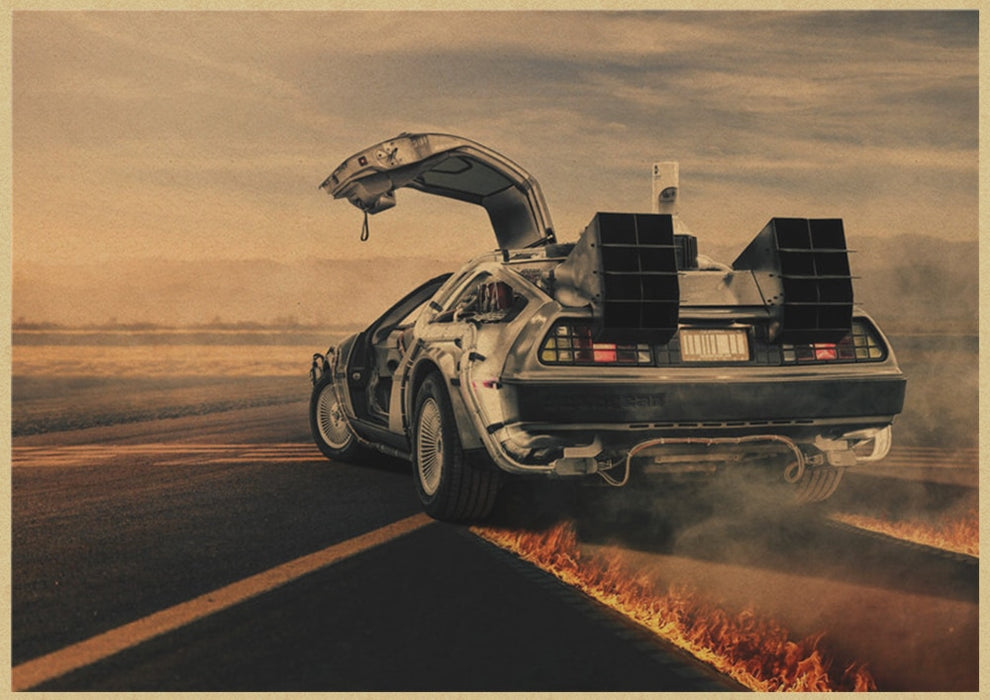 Back to The Future Retro Wall Canvas Sticker