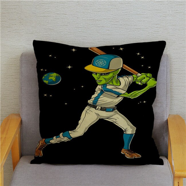 Retro Psychedelic Alien Cushion Covers