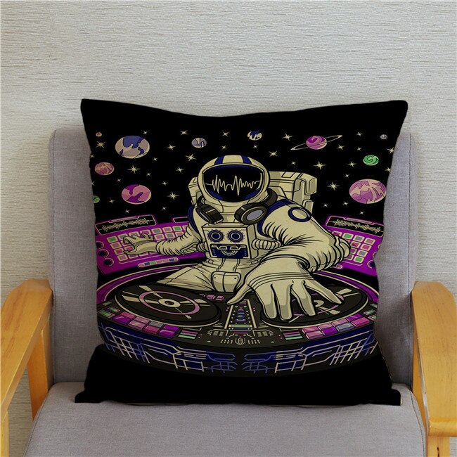 Retro Psychedelic Alien Cushion Covers