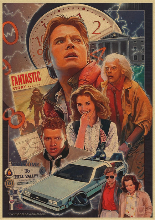 Back to The Future Retro Wall Canvas Sticker