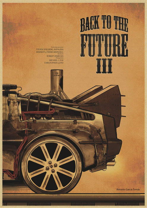 Back to The Future Retro Wall Canvas Sticker