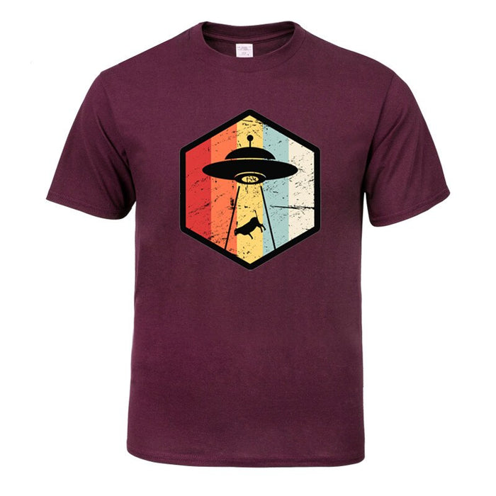 UFO Alien Abduction cow T-shirt