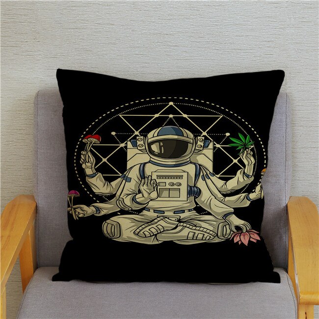 Retro Psychedelic Alien Cushion Covers