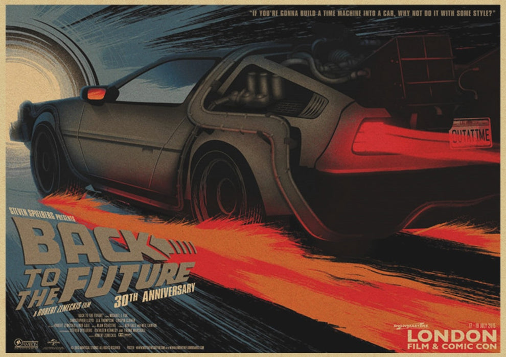 Back to The Future Retro Wall Canvas Sticker