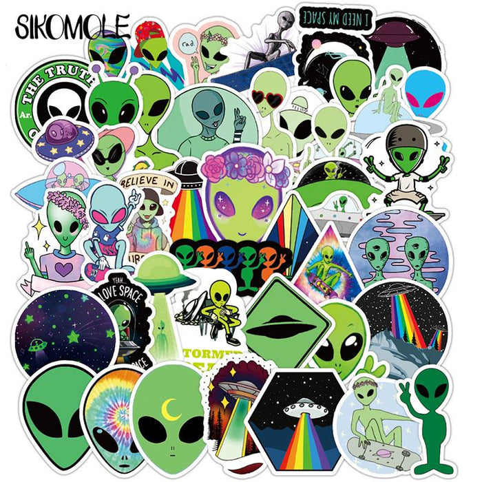 10/30/50PCS Outer Space Alien Stickers