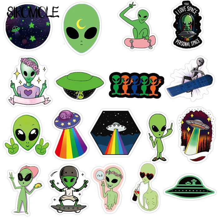 10/30/50PCS Outer Space Alien Stickers