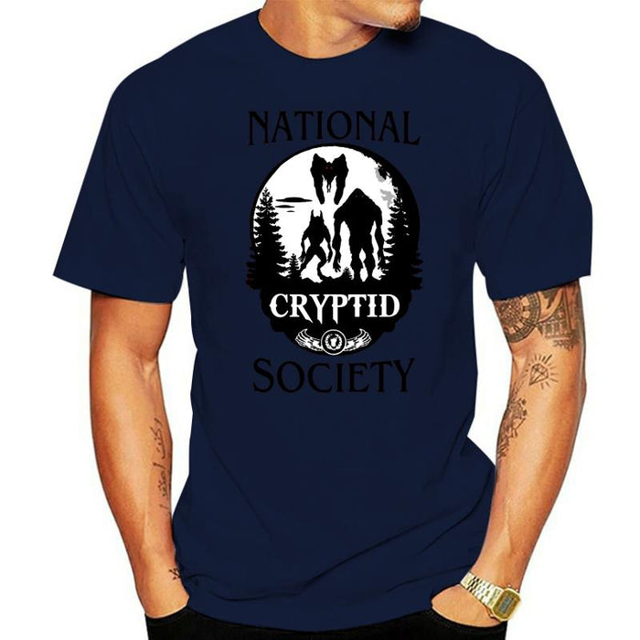 Bigfoot Dogman Mothman UFO National Cryptid Society Mens T-Shirt