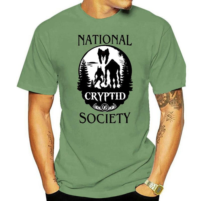 Bigfoot Dogman Mothman UFO National Cryptid Society Mens T-Shirt