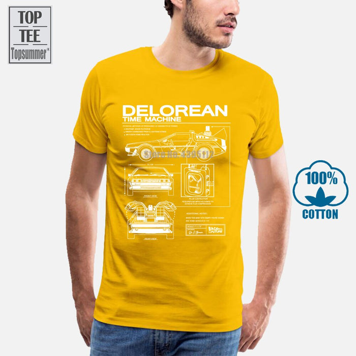 Back To The Future Delorean Schematic T-Shirts