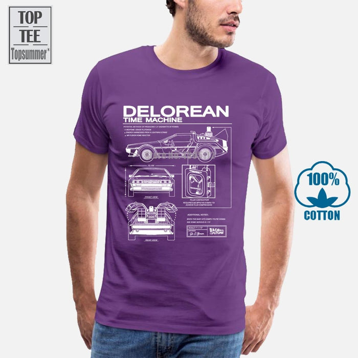 Back To The Future Delorean Schematic T-Shirts