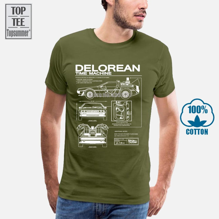 Back To The Future Delorean Schematic T-Shirts