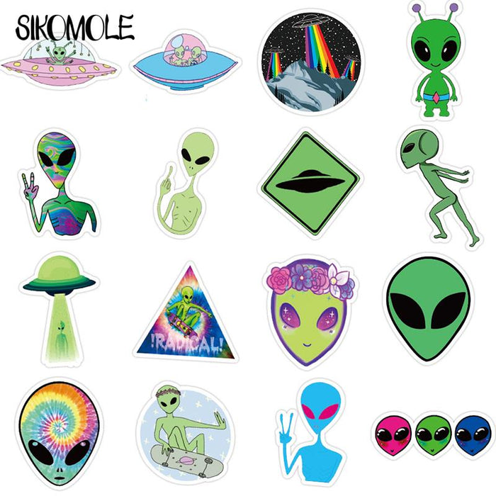 10/30/50PCS Outer Space Alien Stickers