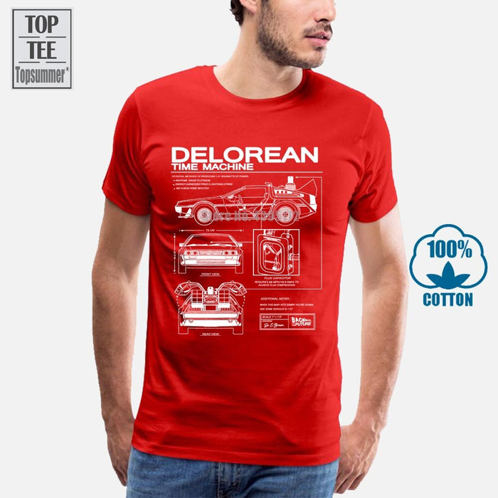 Back To The Future Delorean Schematic T-Shirts