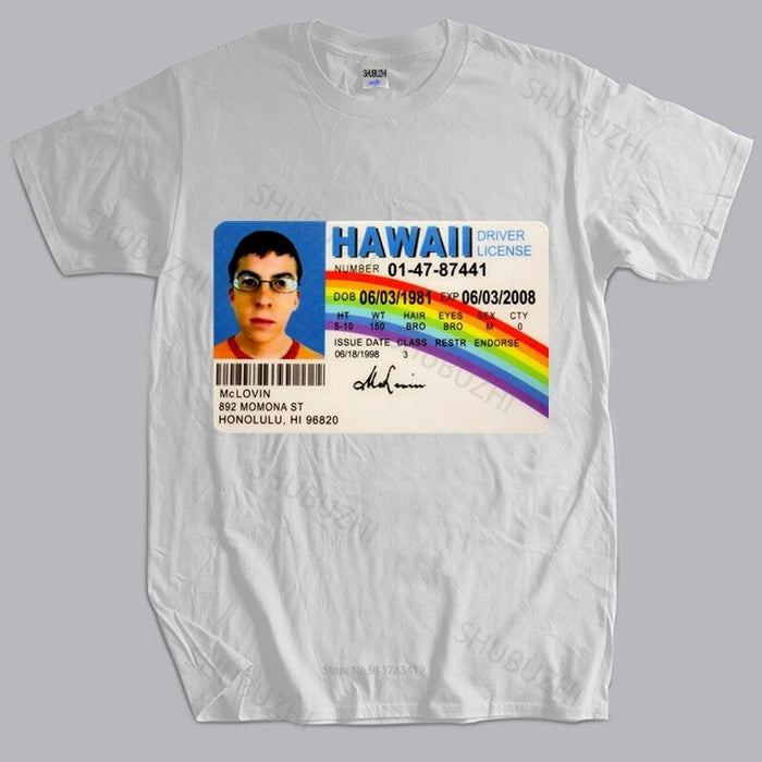 Mclovin ID card superbad T-shirt