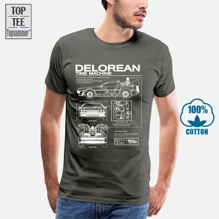 Back To The Future Delorean Schematic T-Shirts