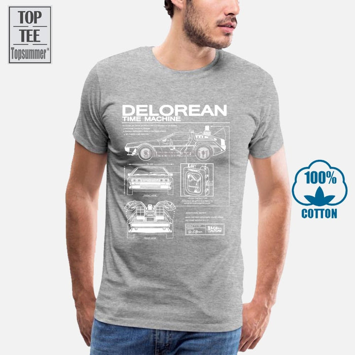 Back To The Future Delorean Schematic T-Shirts